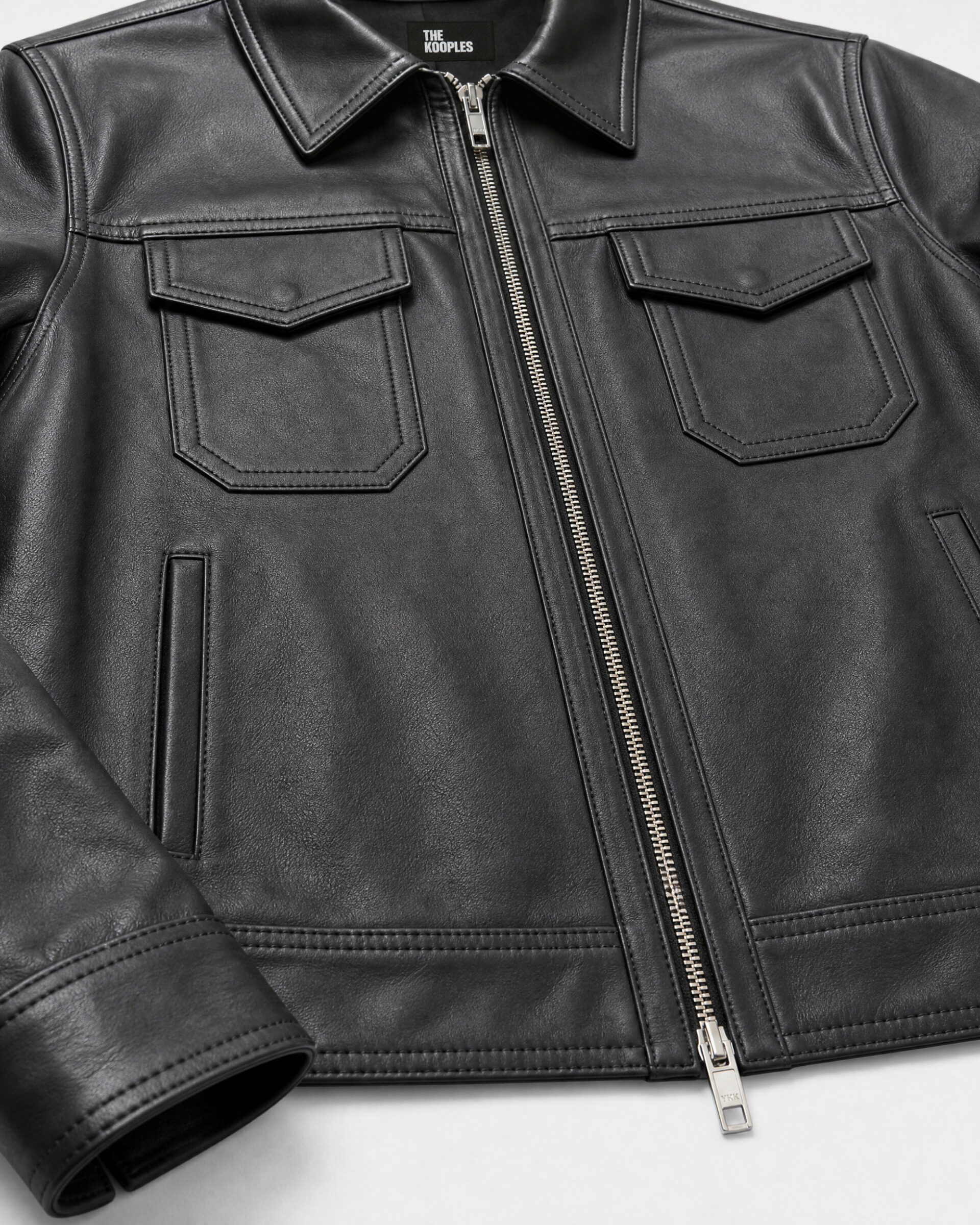 Black leather jacket