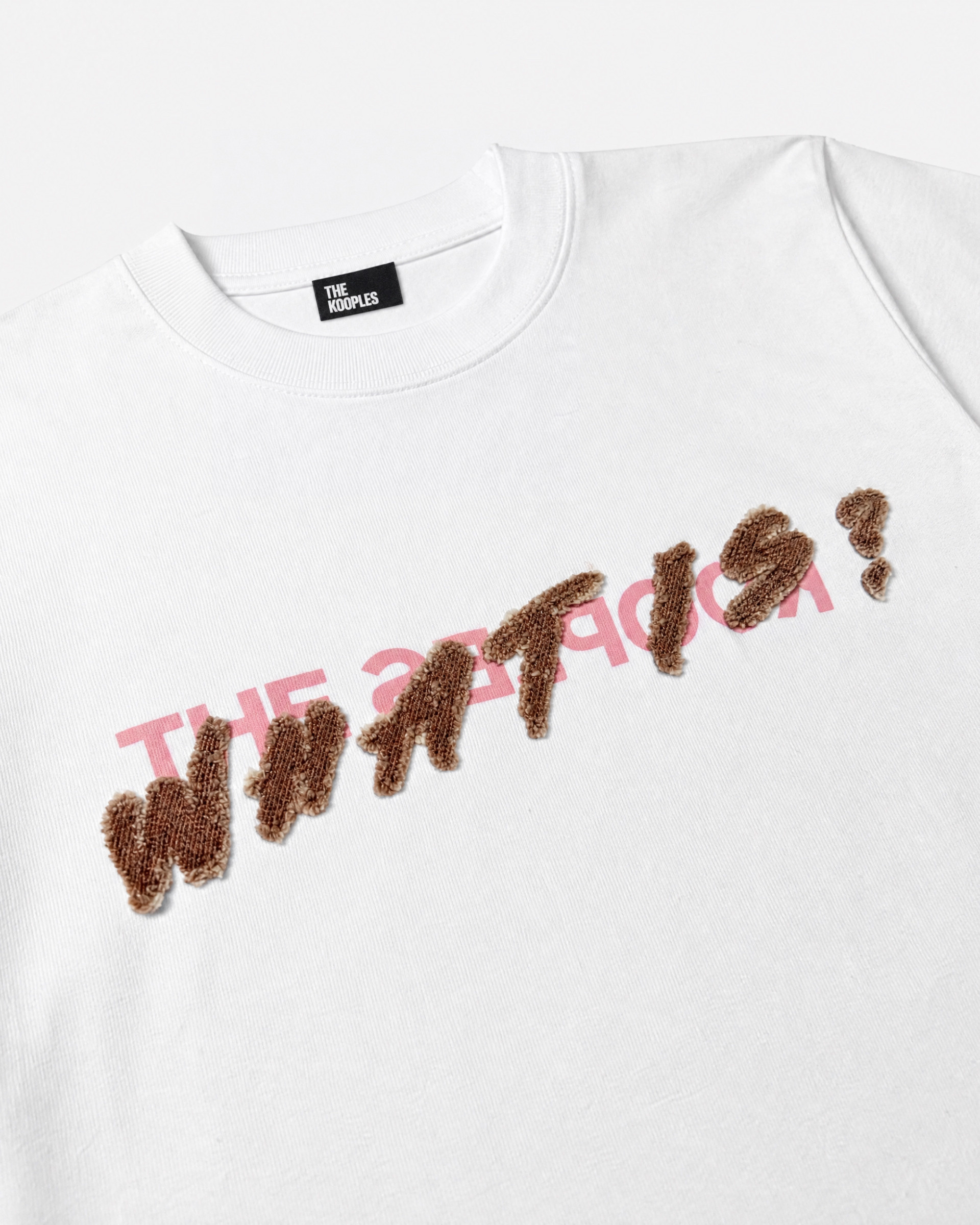 White 'What Is' Denim Patch T-shirt