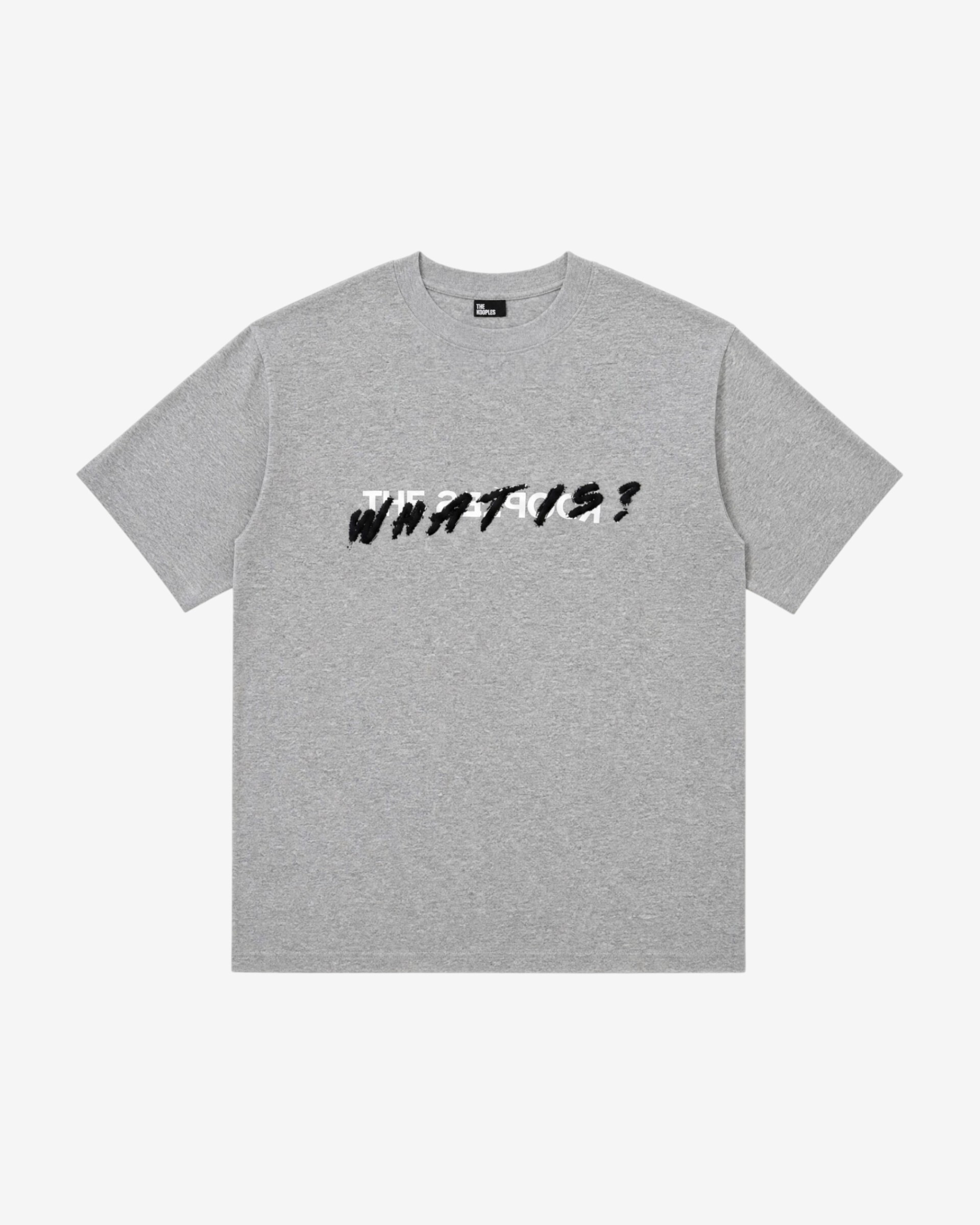 Gray 'What Is' Denim Patch T-Shirt