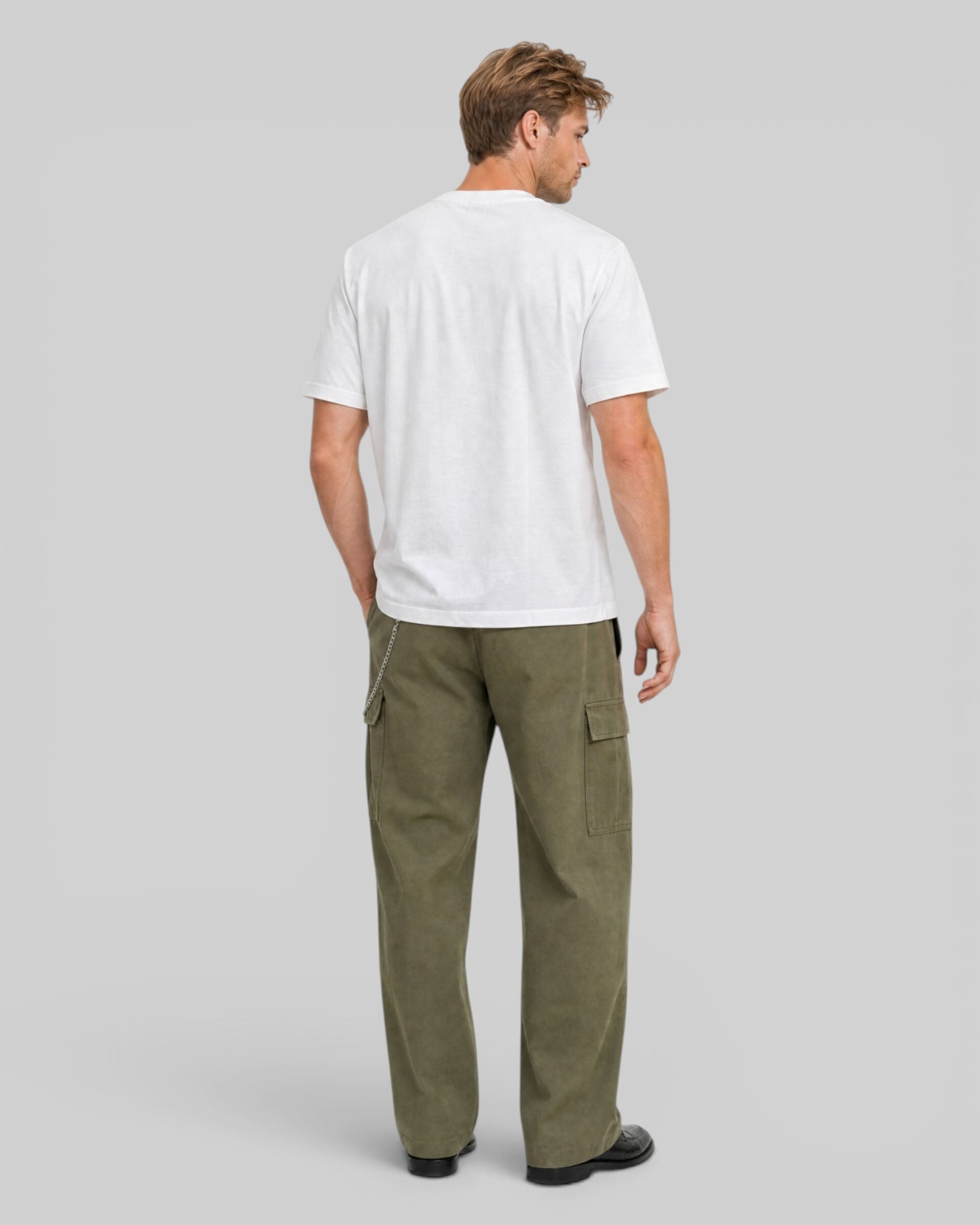 Solid white T-shirt