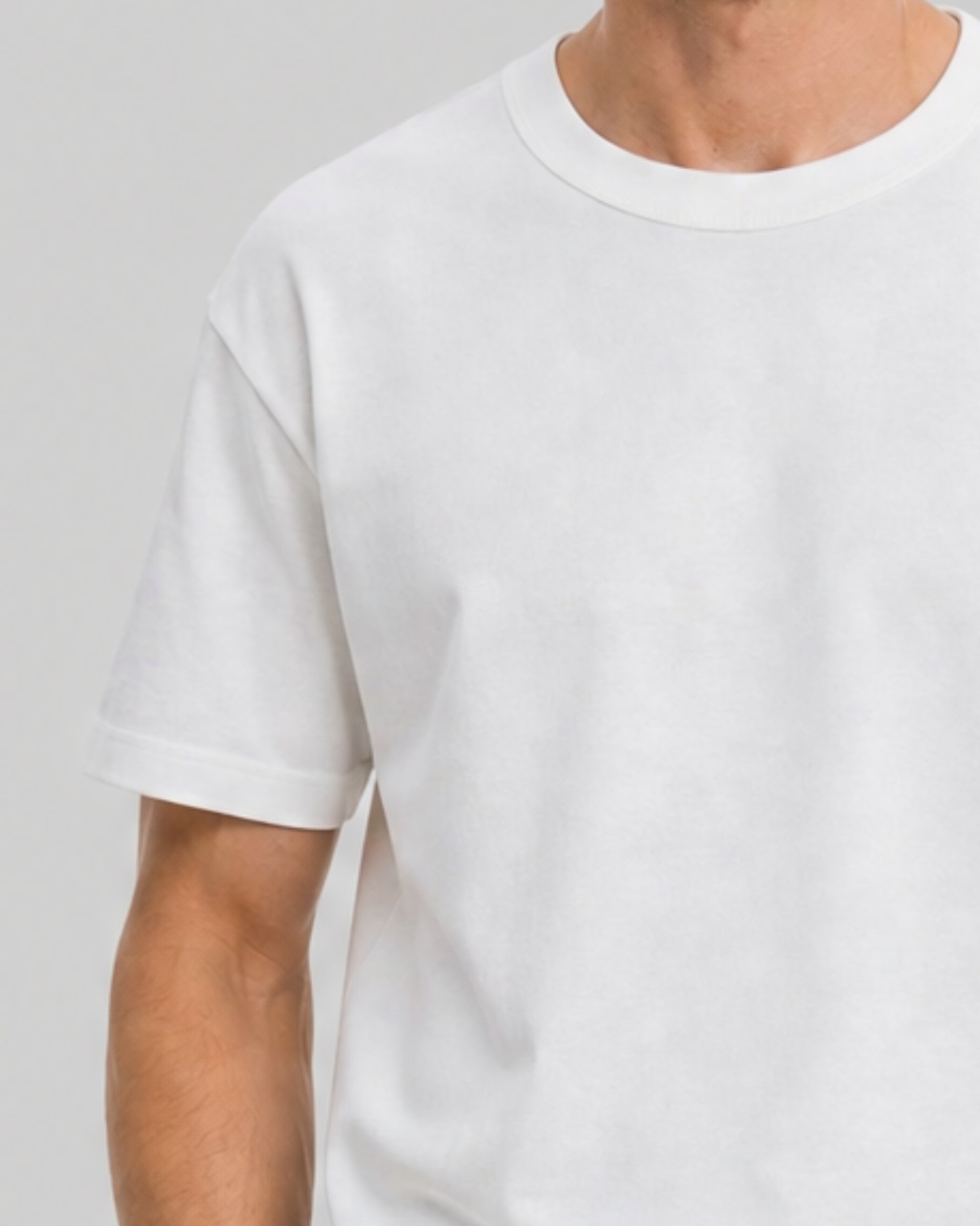 Solid white T-shirt