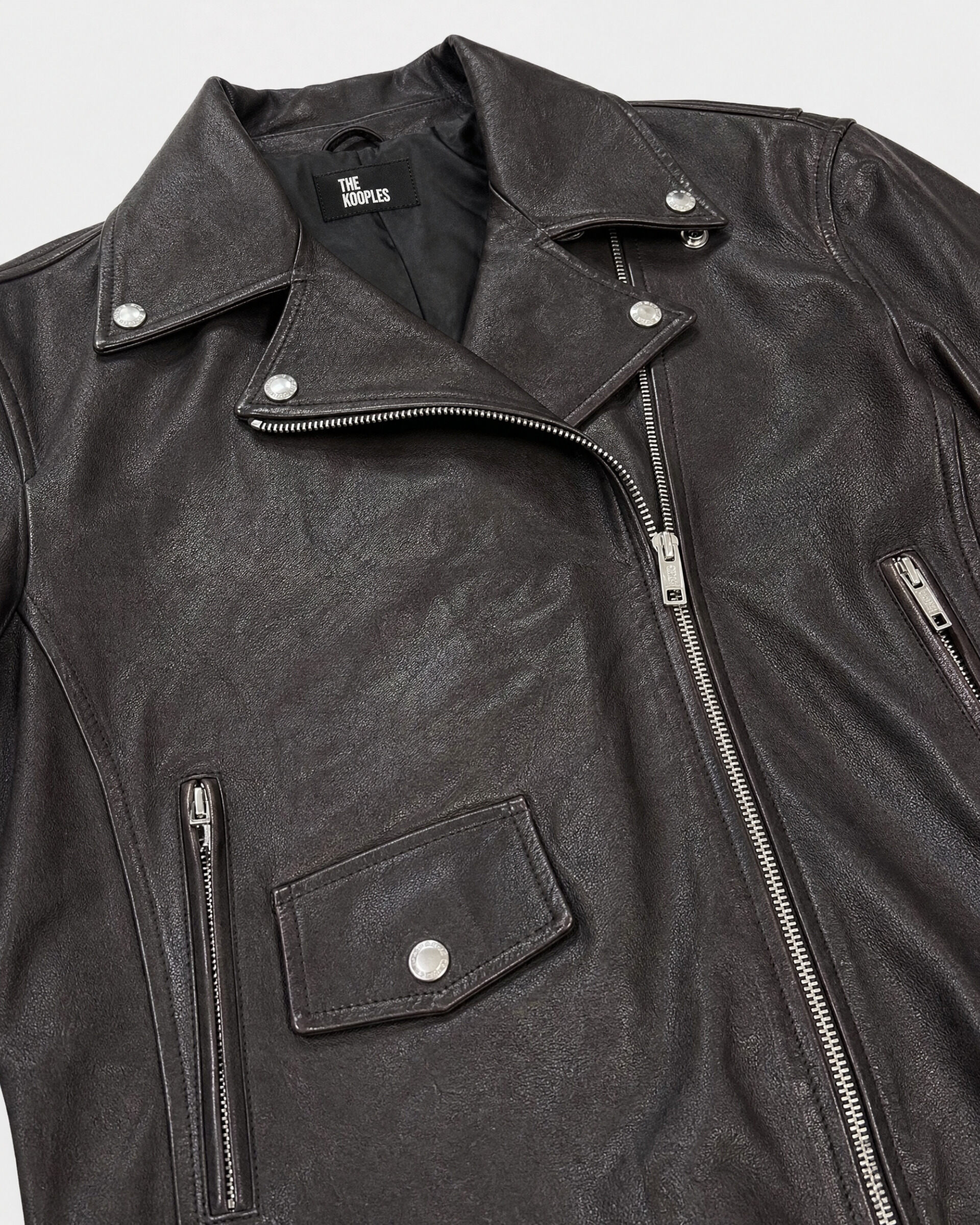 Brown leather jacket