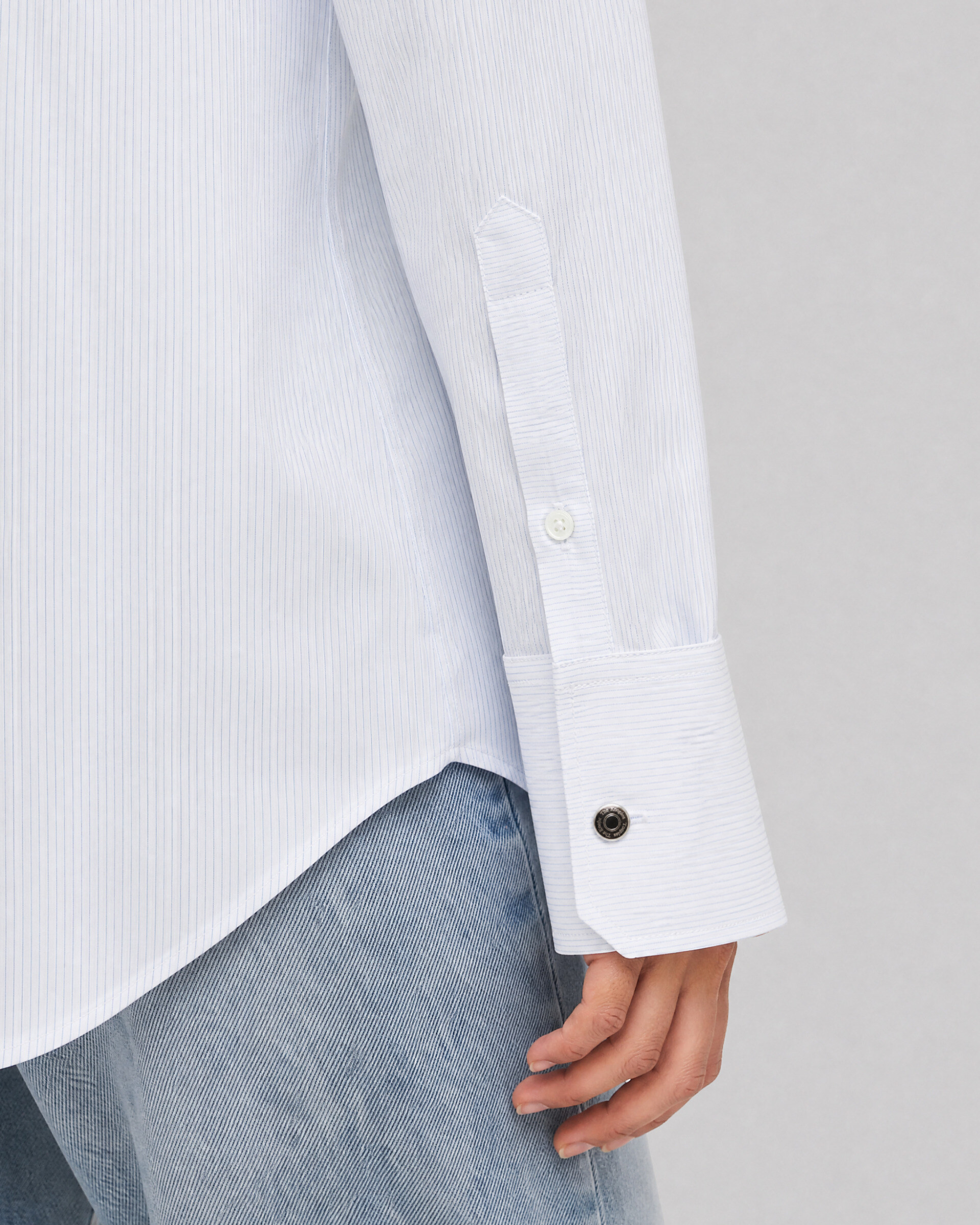 White Striped Cotton Shirt
