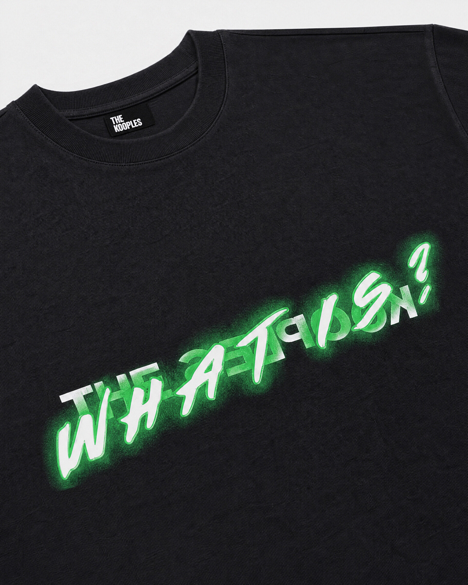 'What is Fluo' T-shirt in black