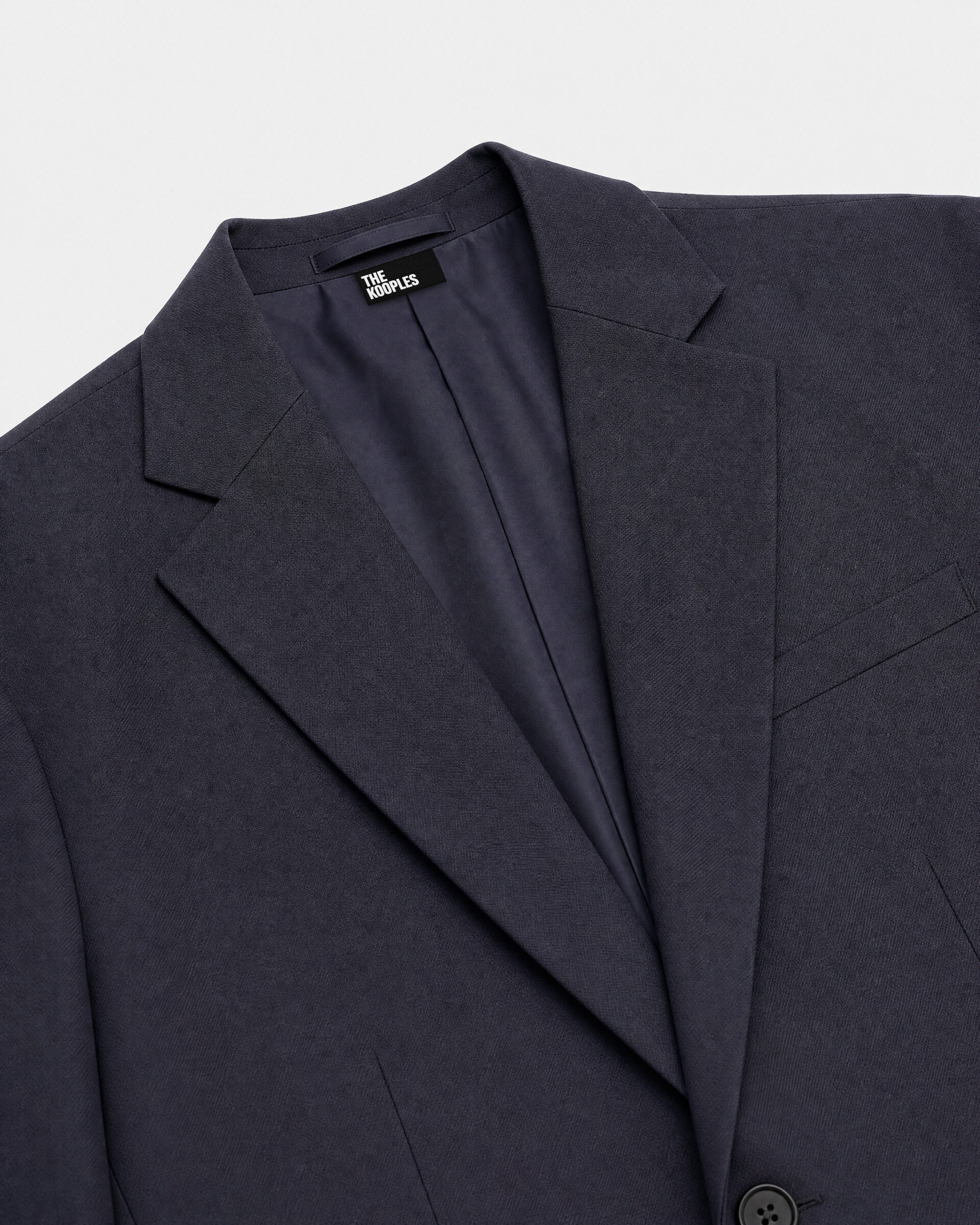 Navy wool suit jacket