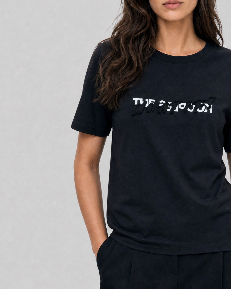 unisex black 'What If' T-shirt