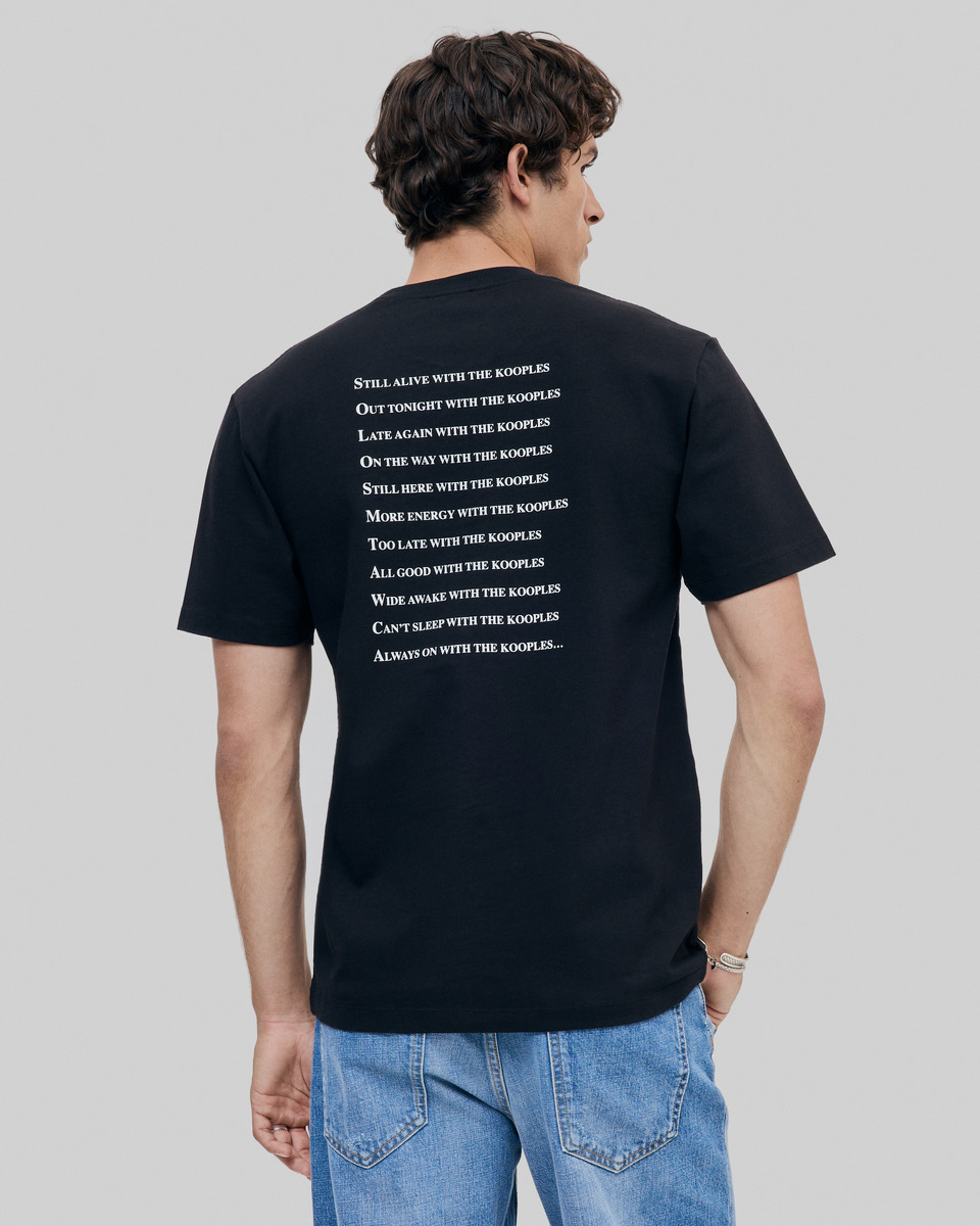 Unisex black 'What's Up' t-shirt