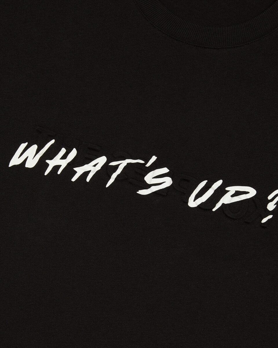 Unisex black 'What's Up' t-shirt