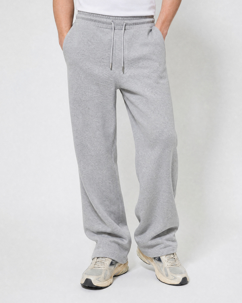 Straight-leg gray joggers