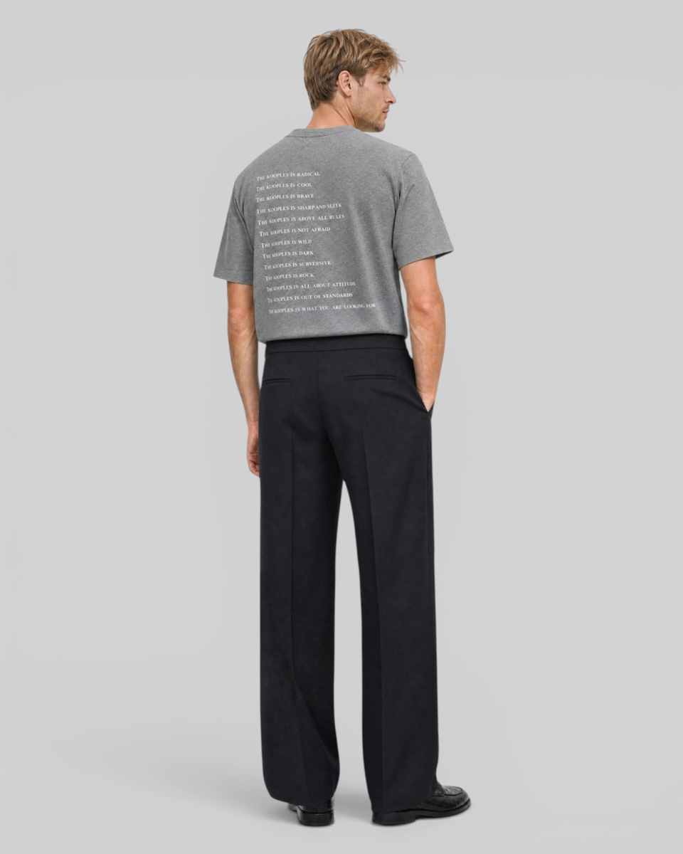 Gray 'What Is' Denim Patch T-Shirt