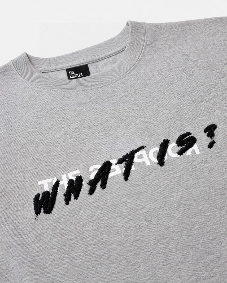 Gray 'What Is' Denim Patch T-Shirt