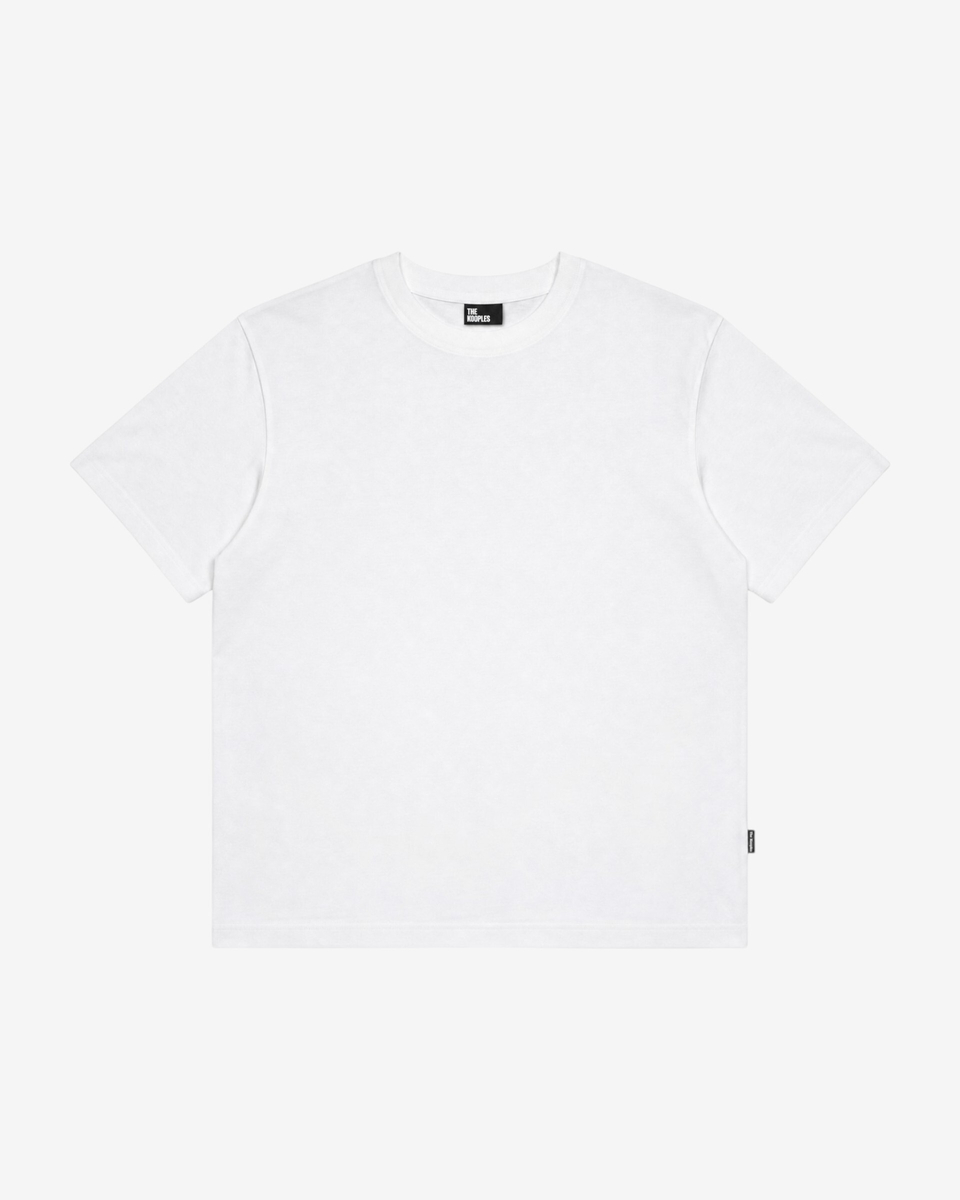 Solid white T-shirt