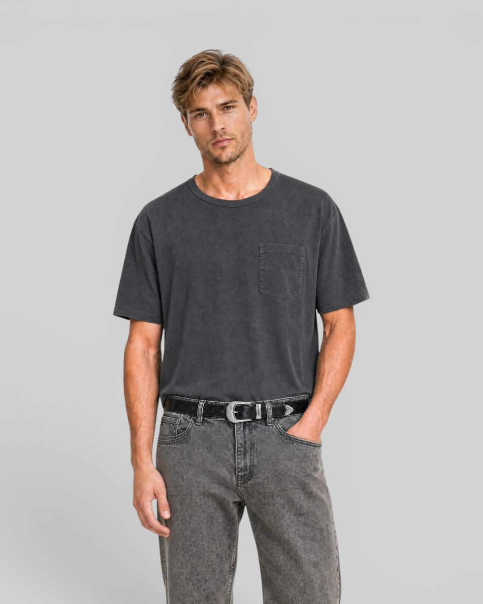 Solid black faded T-shirt