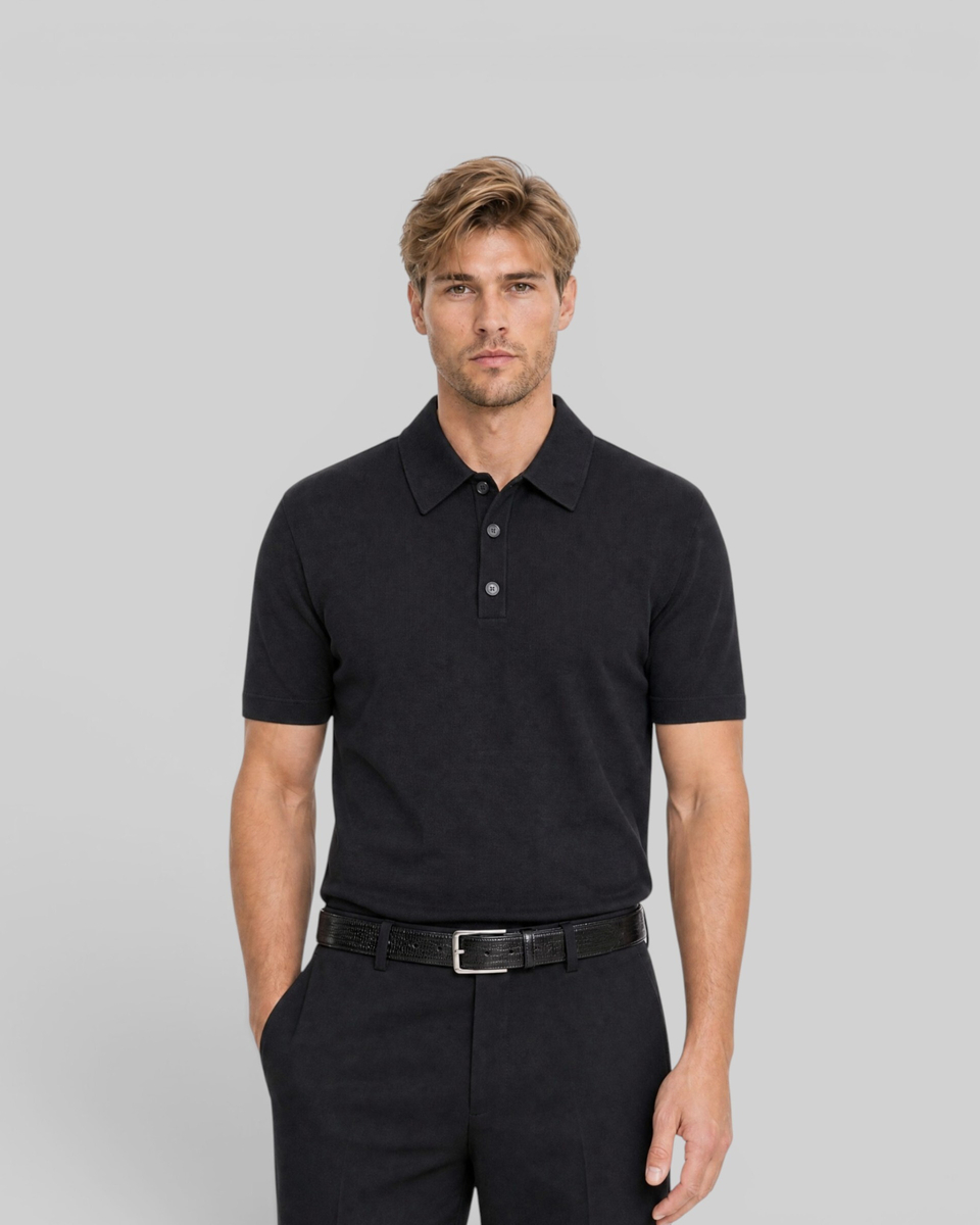 Black Polo-Neck Sweater