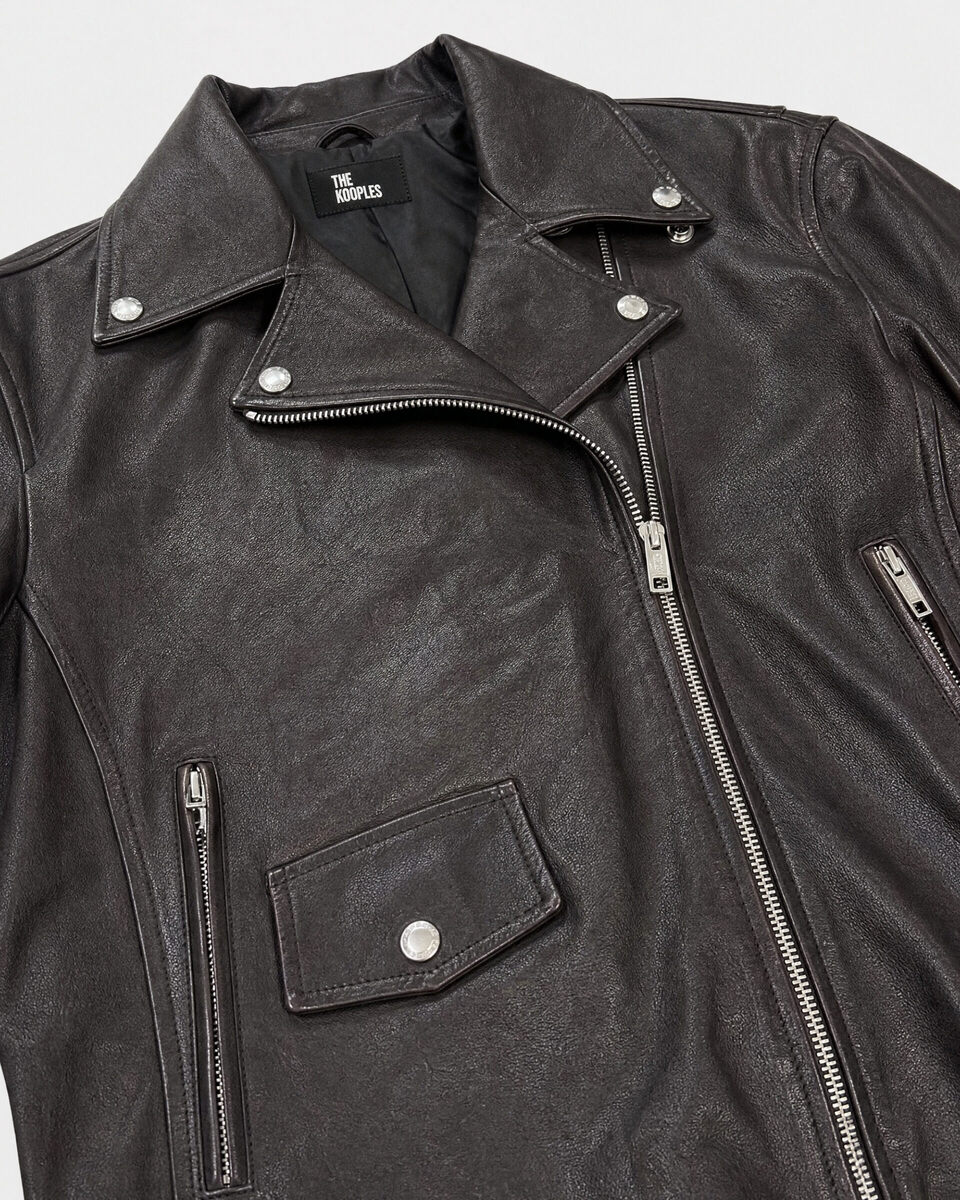 Brown leather jacket