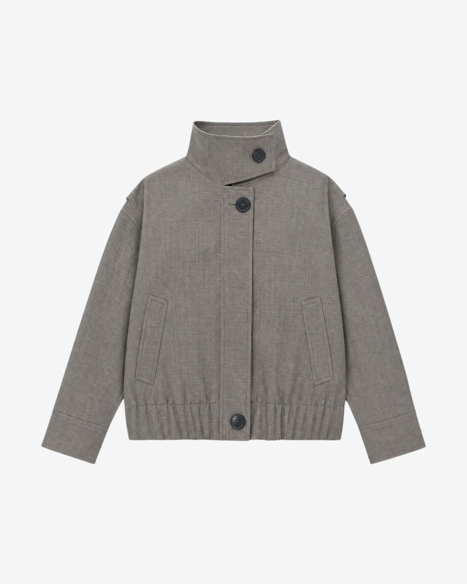 Beige wool-blend jacket