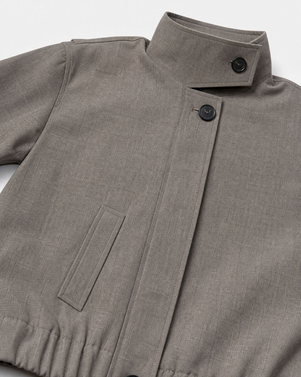 Beige wool-blend jacket