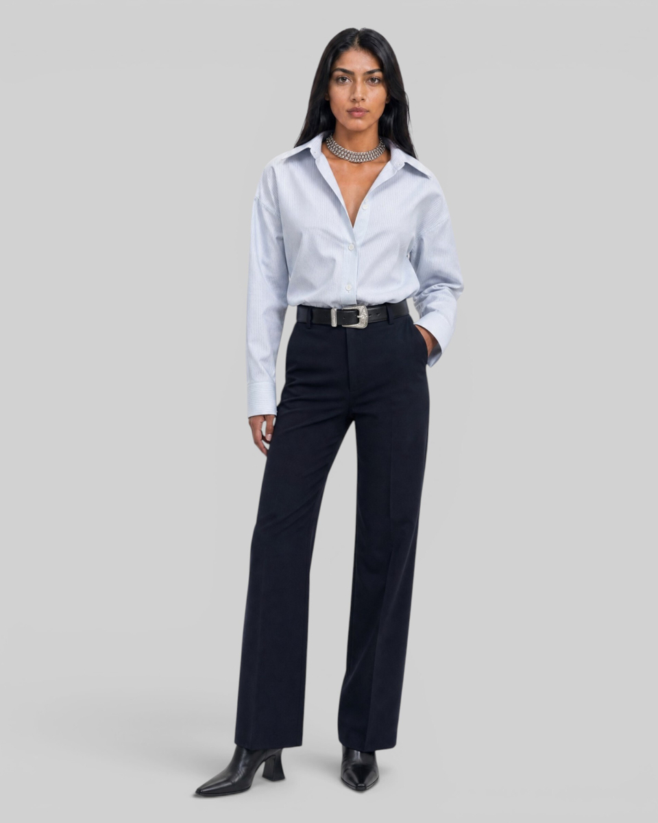White Striped Cotton Shirt