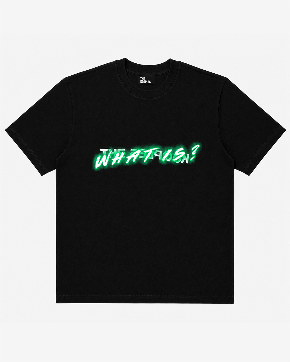 'What is Fluo' T-shirt in black