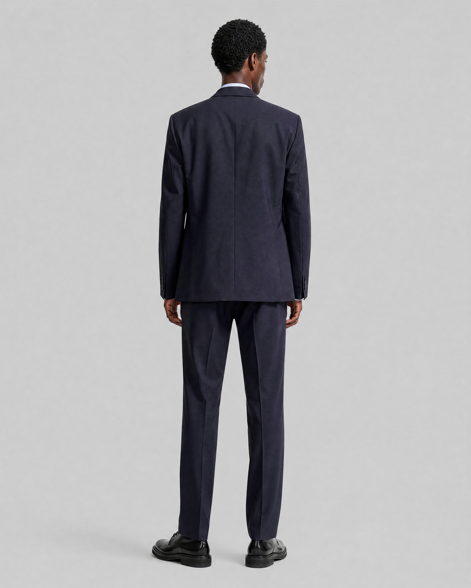 Navy wool suit jacket