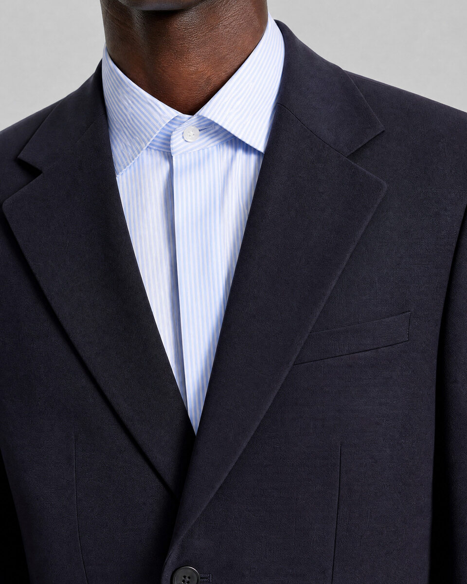 Navy wool suit jacket