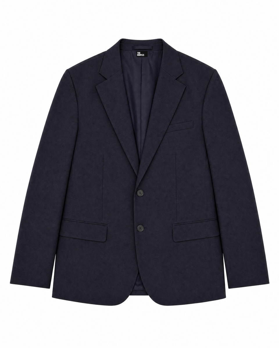 Navy wool suit jacket