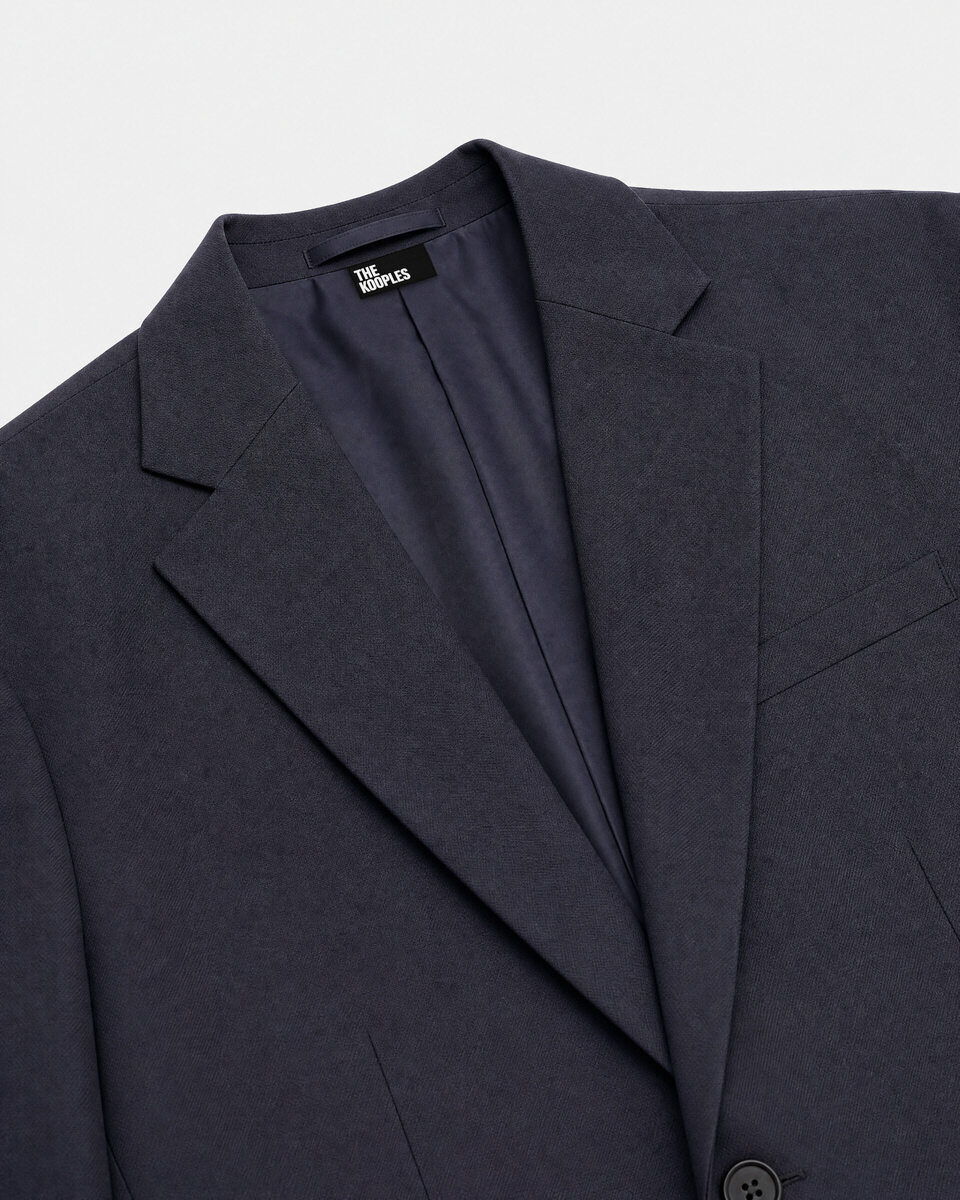 Navy wool suit jacket