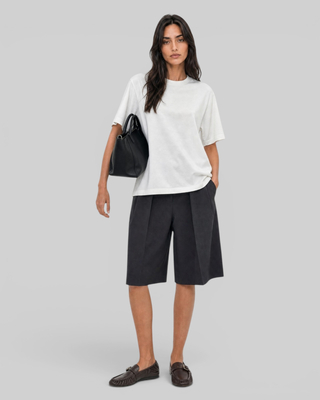 White cotton crew-neck T-shirt