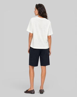 White cotton crew-neck T-shirt