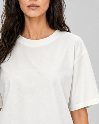 White cotton crew-neck T-shirt