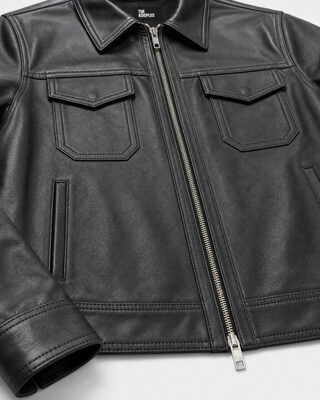 Black leather jacket