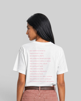 White 'What Is' Denim Patch T-shirt