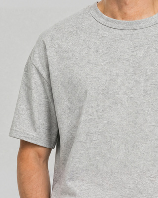 Solid-color heather gray T-shirt