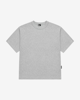Solid-color heather gray T-shirt