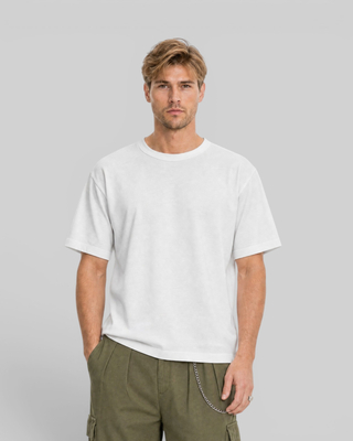 Solid white T-shirt