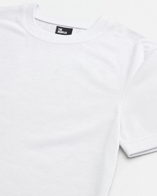Solid white T-shirt