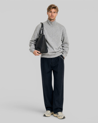 Gray Trucker-Style Sweatshirt