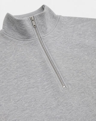 Gray Trucker-Style Sweatshirt
