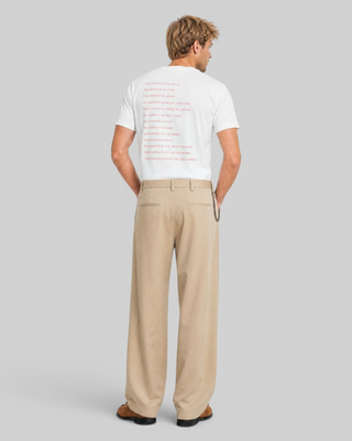 White 'What Is' Denim Patch T-shirt