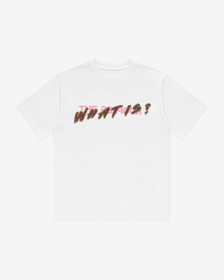 White 'What Is' Denim Patch T-shirt