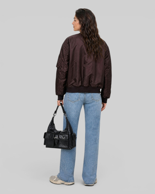 Light blue straight-leg jeans