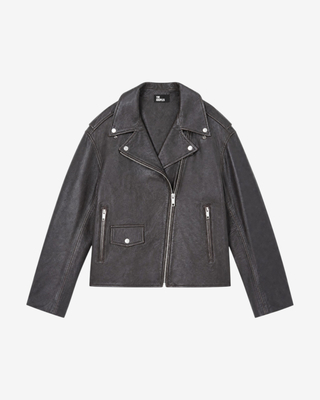 Brown leather jacket