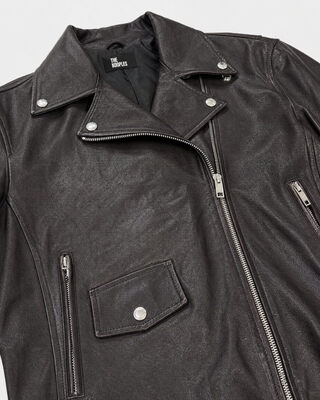 Brown leather jacket