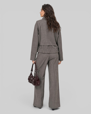 Beige wool-blend jacket