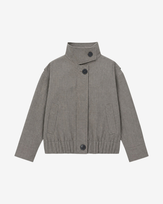 Beige wool-blend jacket