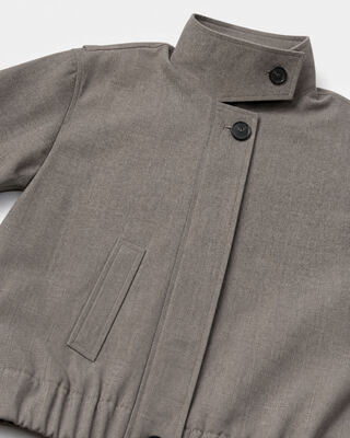 Beige wool-blend jacket