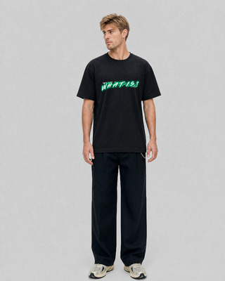 'What is Fluo' T-shirt in black