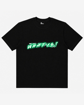 'What is Fluo' T-shirt in black
