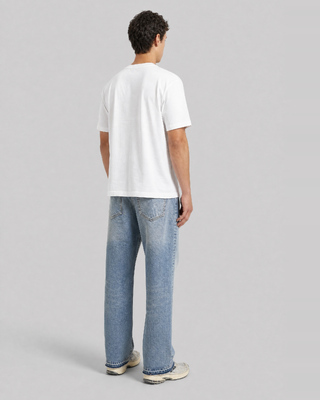 white denim heart patch t-shirt
