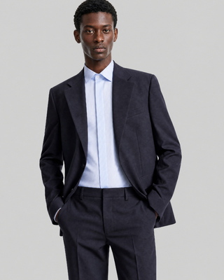 Navy wool suit jacket
